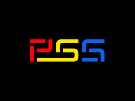 Modern professional typography logo. ps5 logo design