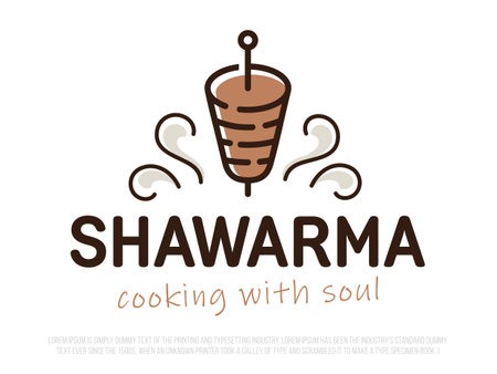 Modern professional shawarma logo in restaurant industryのイラスト素材