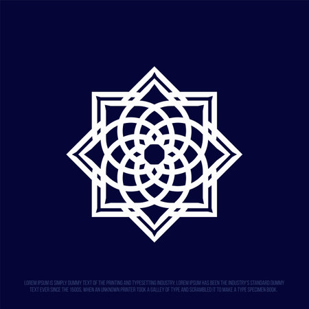 Modern professional logo in the form of an ornament.のイラスト素材