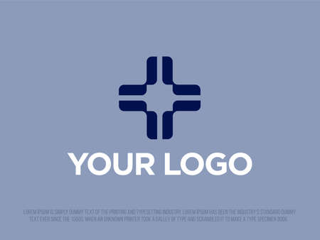 Modern professional icon cross in pharmacy industry.のイラスト素材