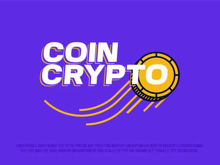 Modern professional logo with the image of a coin, as well as cryptocurrency.のイラスト素材