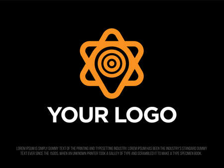 Modern professional logo with a geo location image.のイラスト素材