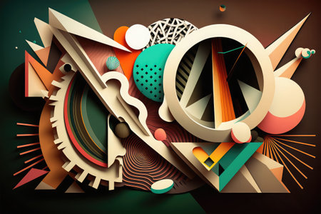 Abstract colorful background, futuristic shapes composition, vector illustration eps10の素材