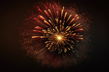 Fireworks on black background. Vector illustration for your design. EPS10の素材