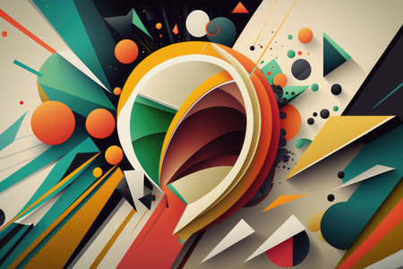 abstract colorful background with geometric elements. Vector illustration for your designの素材