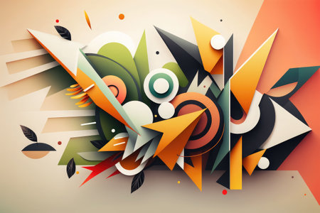 Abstract colorful background with geometric elements. Vector illustration. Eps 10.の素材