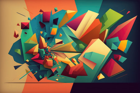 Abstract 3d geometric background. Vector illustration. Eps10. Global colors.の素材