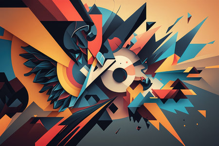 Abstract colorful background with geometric elements. Vector illustration. Eps 10.の素材