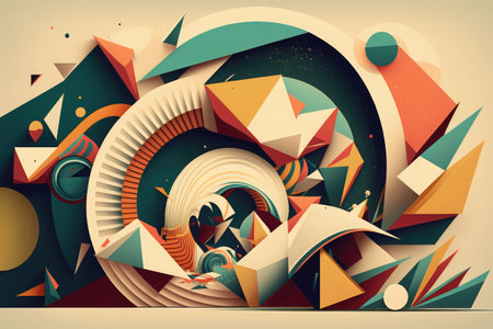 Abstract background with geometric elements. Vector illustration for your design. Eps10の素材