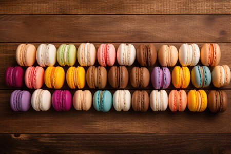 colorful macarons on backgroundの素材