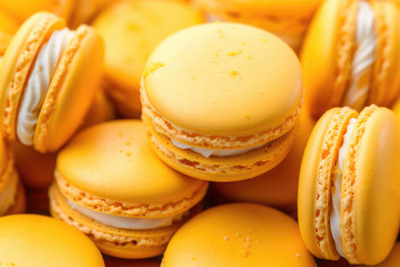 colorful macarons on backgroundの素材