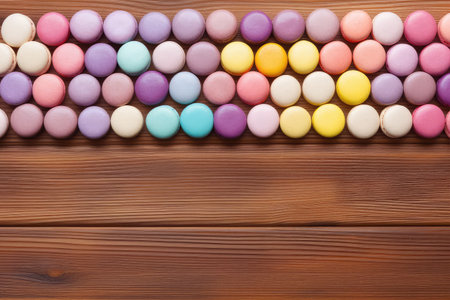 colorful macarons on backgroundの素材