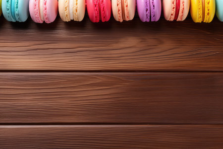 colorful macarons on backgroundの素材