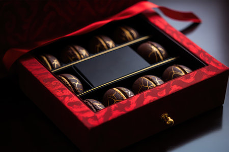 colorful macarons on backgroundの素材