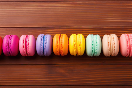 colorful macarons on backgroundの素材