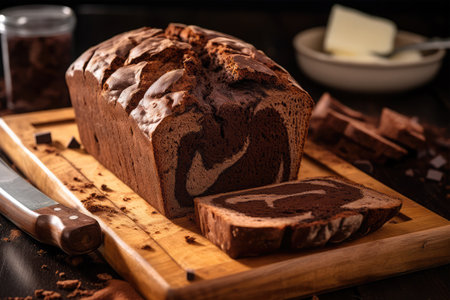 chocolate bread on backgroundの素材