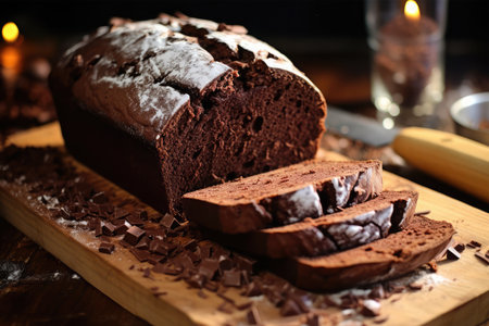 chocolate bread on backgroundの素材