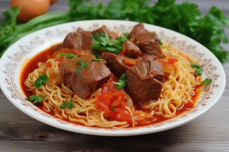 Kazakh Beshbarmak Boiled meat noodleの素材