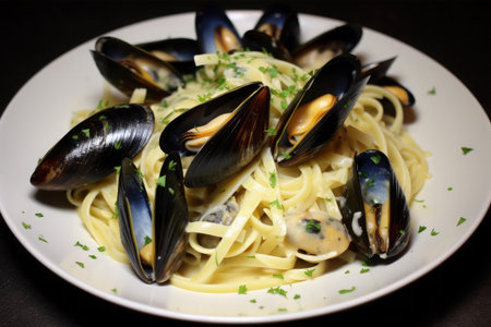Mussel Linguine in White Wine Sauceの素材