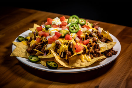 homemade dish of Nachosの素材