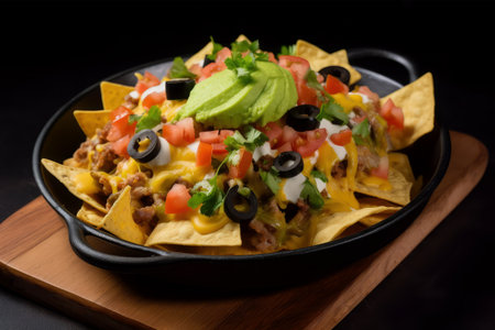 homemade dish of Nachosの素材