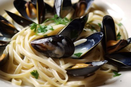 Mussel Linguine in White Wine Sauceの素材