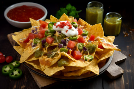 homemade dish of Nachosの素材