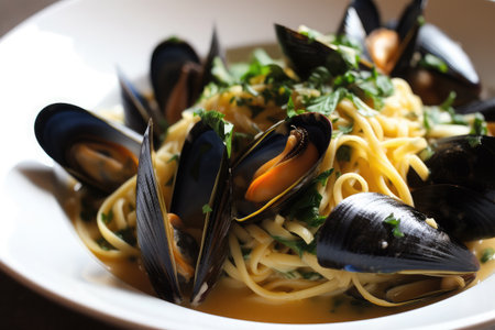 Mussel Linguine in White Wine Sauceの素材