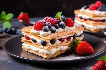Mille Feuilles old school French pastryの素材