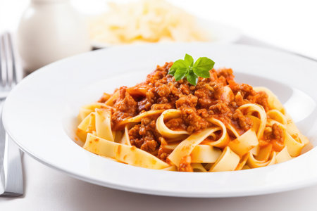 homemade dish of Tagliatelle al ragu alla Bologneseの素材