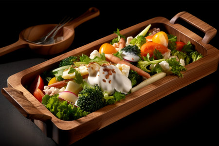 Vegetable Salad with cream sauceの素材