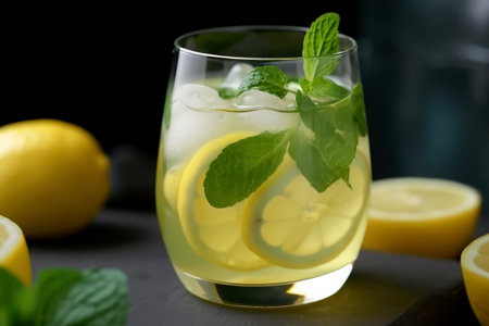 spring and summer drink with fruitsの素材