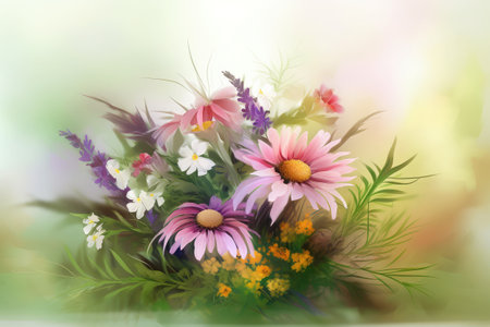 beautiful flowers on backgroundの素材