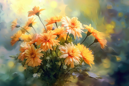 beautiful flowers on backgroundの素材