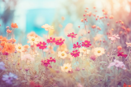 beautiful flowers on backgroundの素材