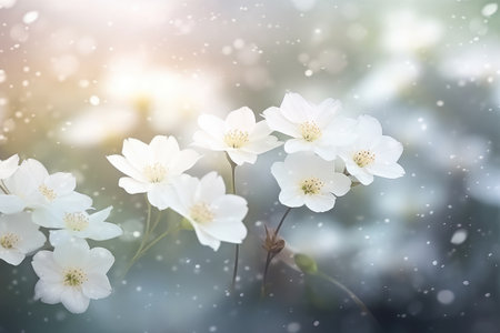 beautiful flowers on backgroundの素材