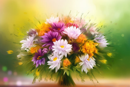 beautiful flowers on backgroundの素材