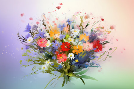 beautiful flowers on backgroundの素材