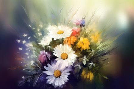 beautiful flowers on backgroundの素材