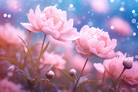 beautiful flowers on backgroundの素材