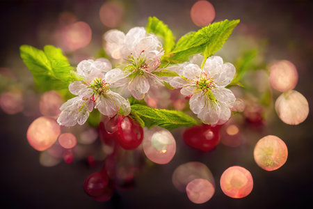 beautiful flowers on backgroundの素材