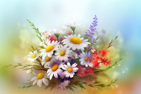 beautiful flowers on backgroundの素材