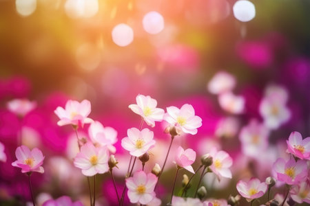 beautiful flowers on backgroundの素材