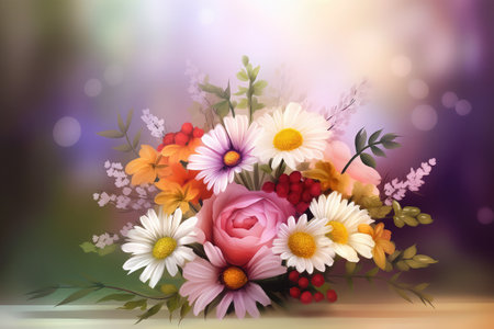 beautiful flowers on backgroundの素材