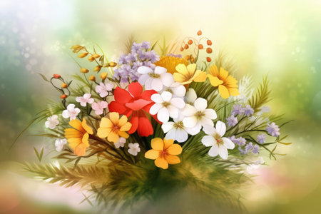 beautiful flowers on backgroundの素材