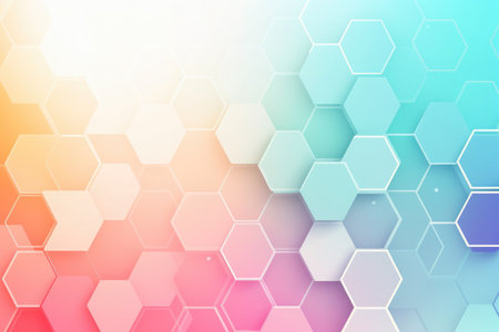 Abstract background with hexagons. Honeycomb pattern. 3d illustrationの素材
