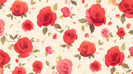 flowers pattern on backgroundの素材