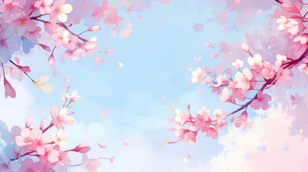 flowers pattern on backgroundの素材