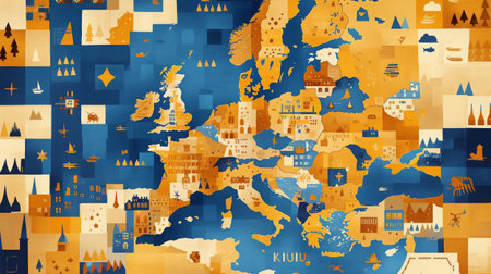 modern pattern on backgroundの素材