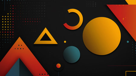 Abstract background with geometric elements and space for text. Vector illustration.の素材